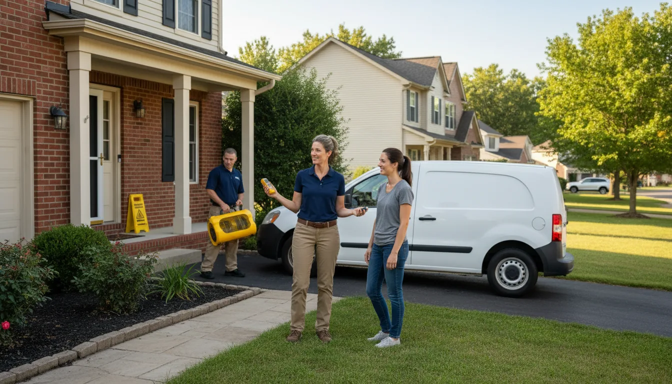 Residential water damage restoration in Shickley, NE